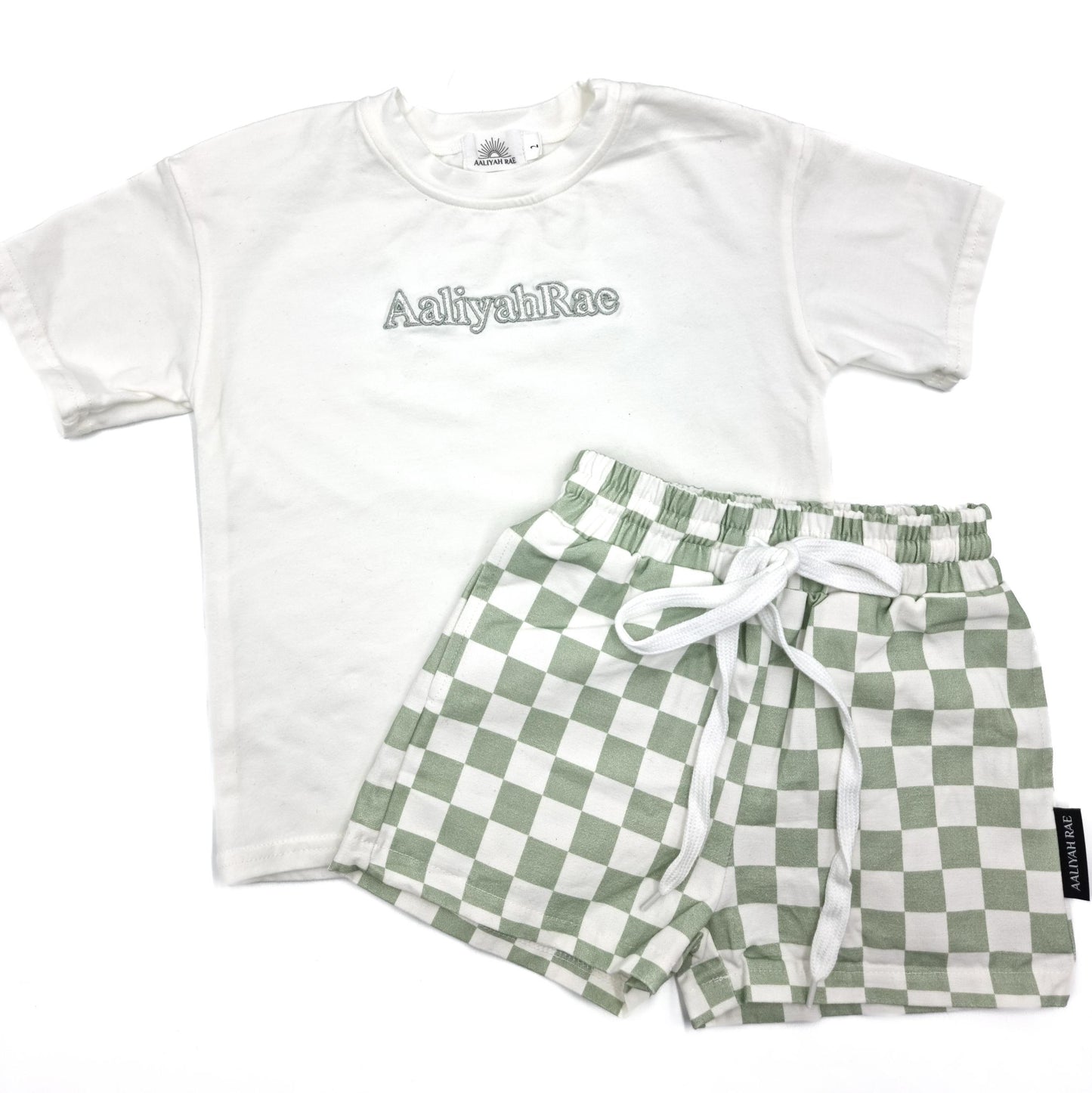 Checkered Tee & Shorts Set