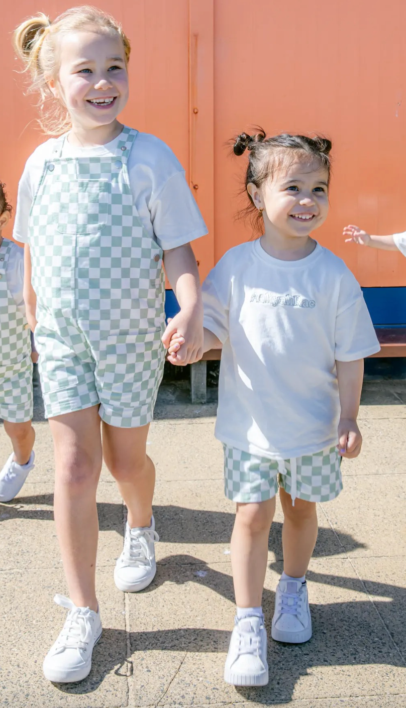 Checkered Tee & Shorts Set