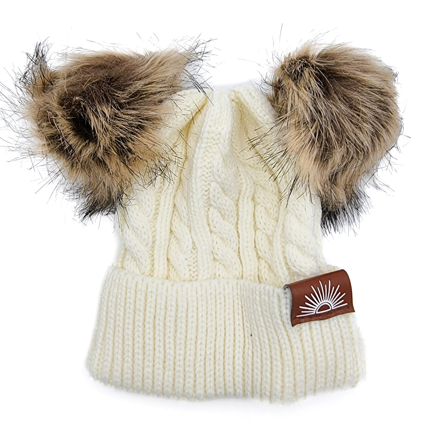 Faux Fur Double PomPom Beanie