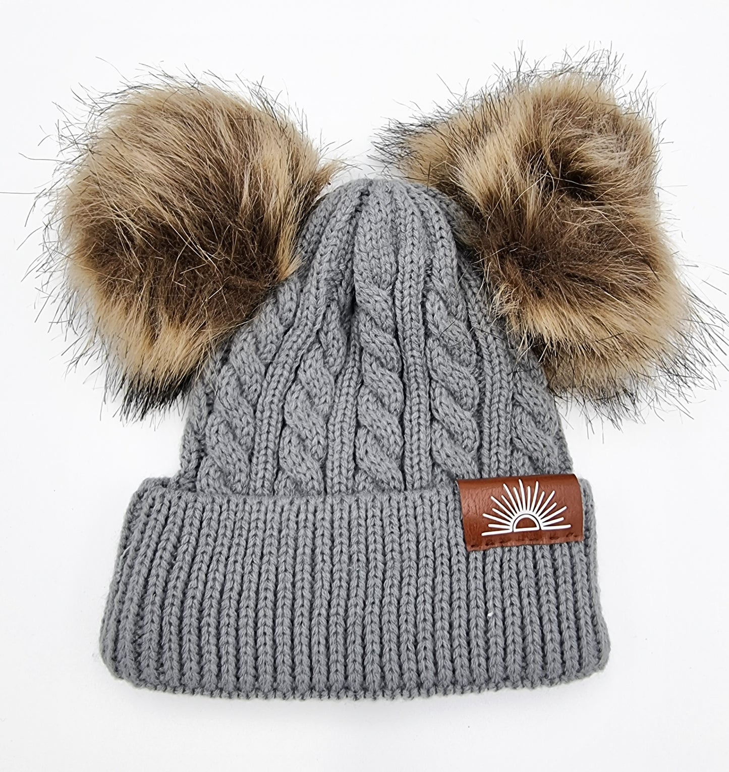Faux Fur Double PomPom Beanie