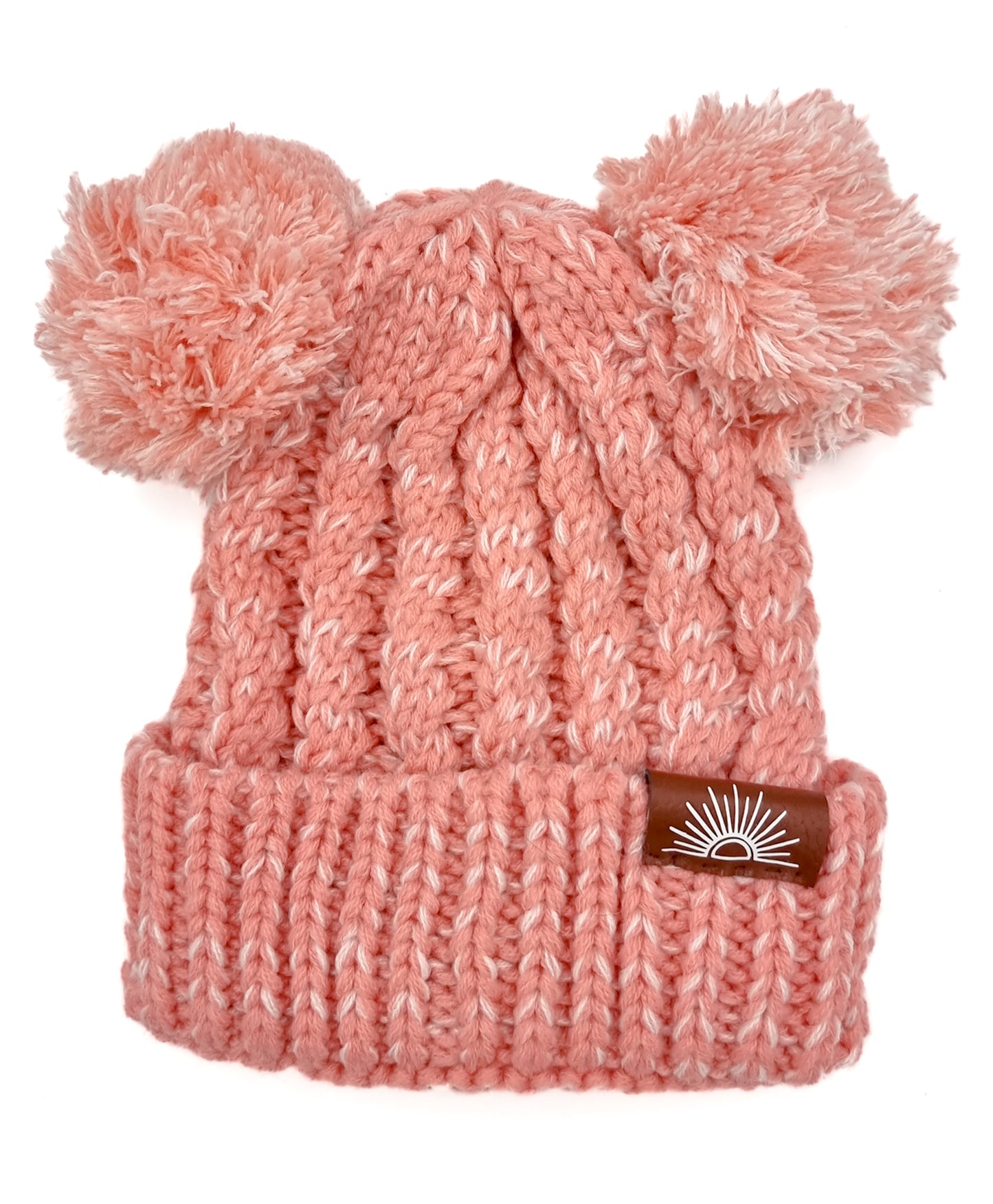 Chunky Knit Double PomPom Beanie