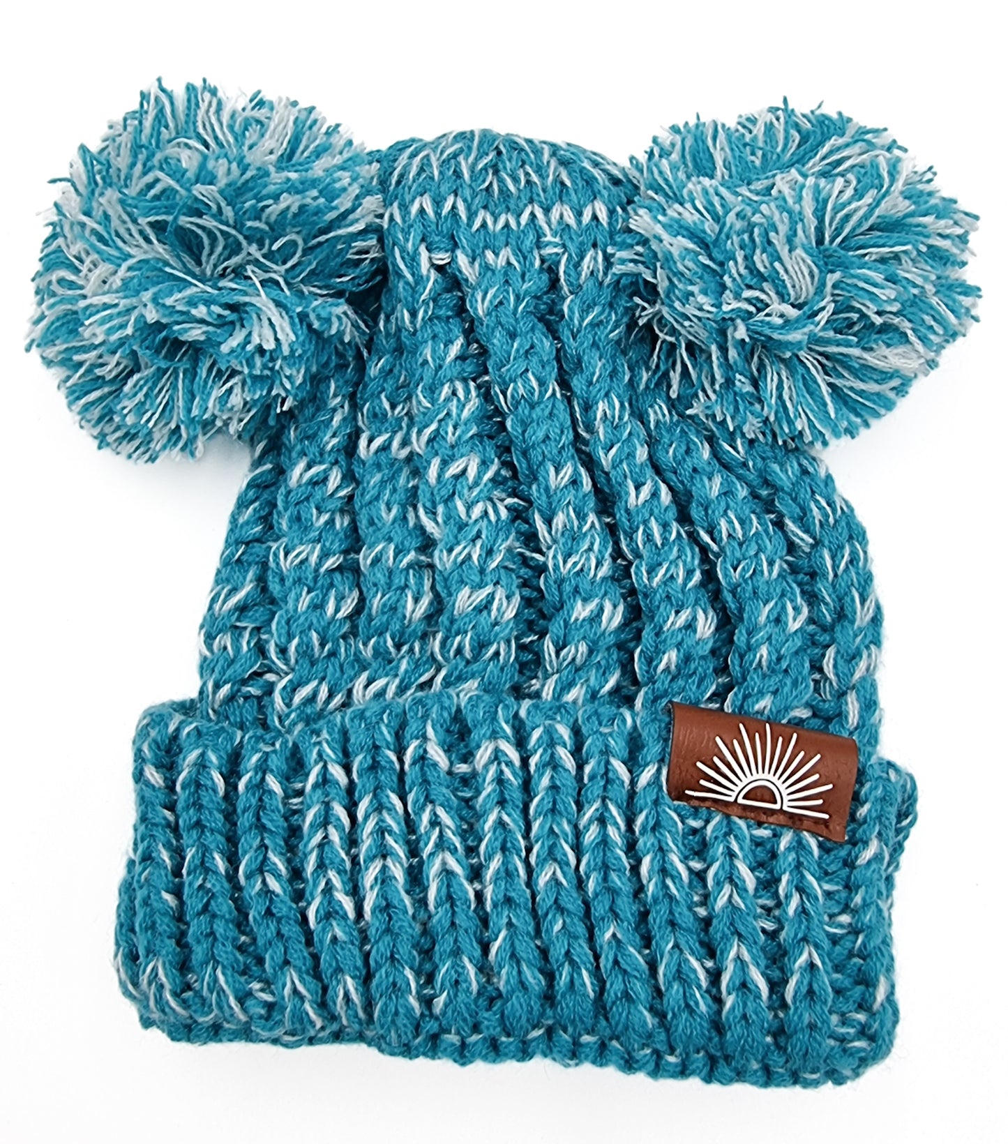 Chunky Knit Double PomPom Beanie