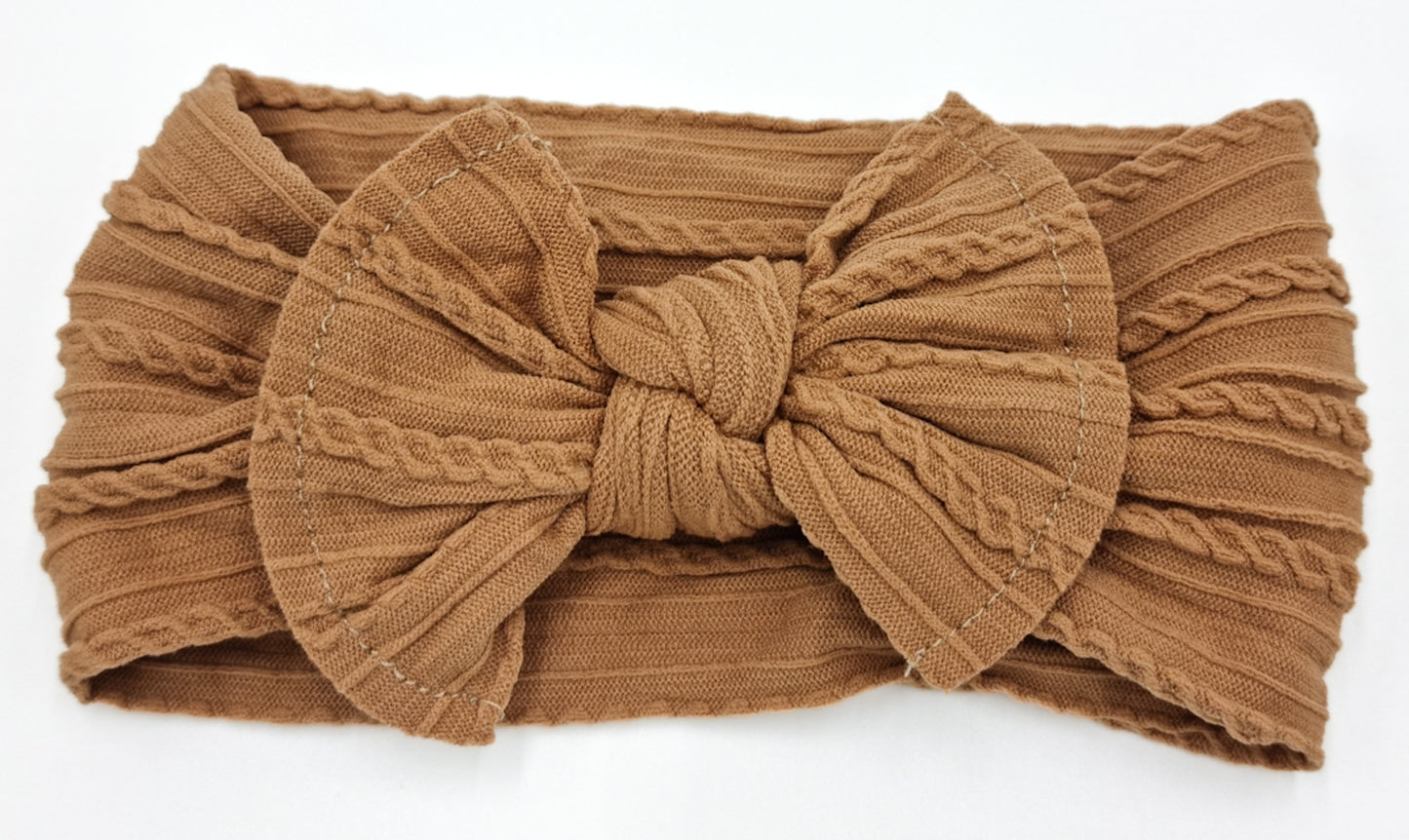 Cable Knit Top Knot Bow