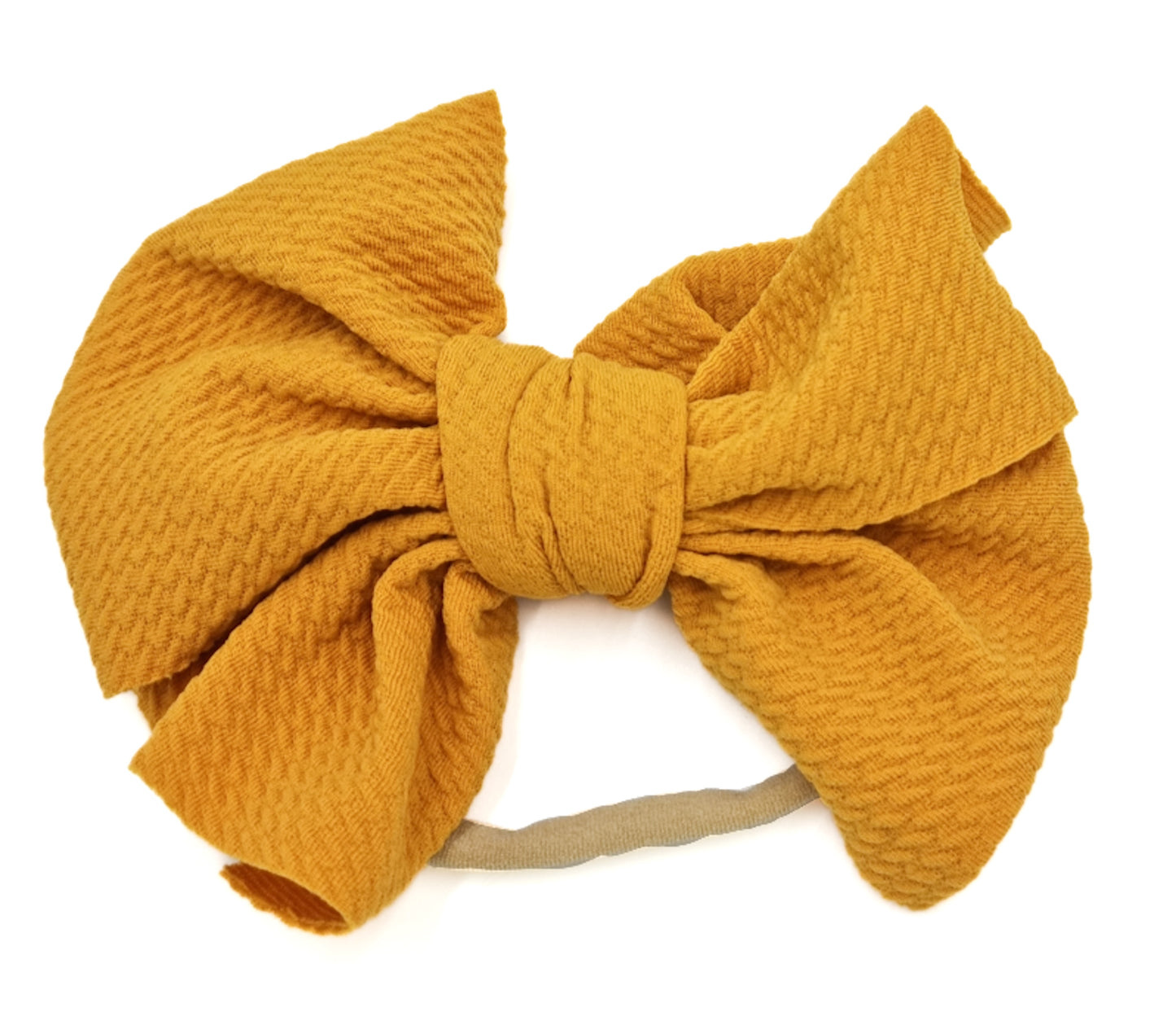 Large Ribbed Elastic Bow