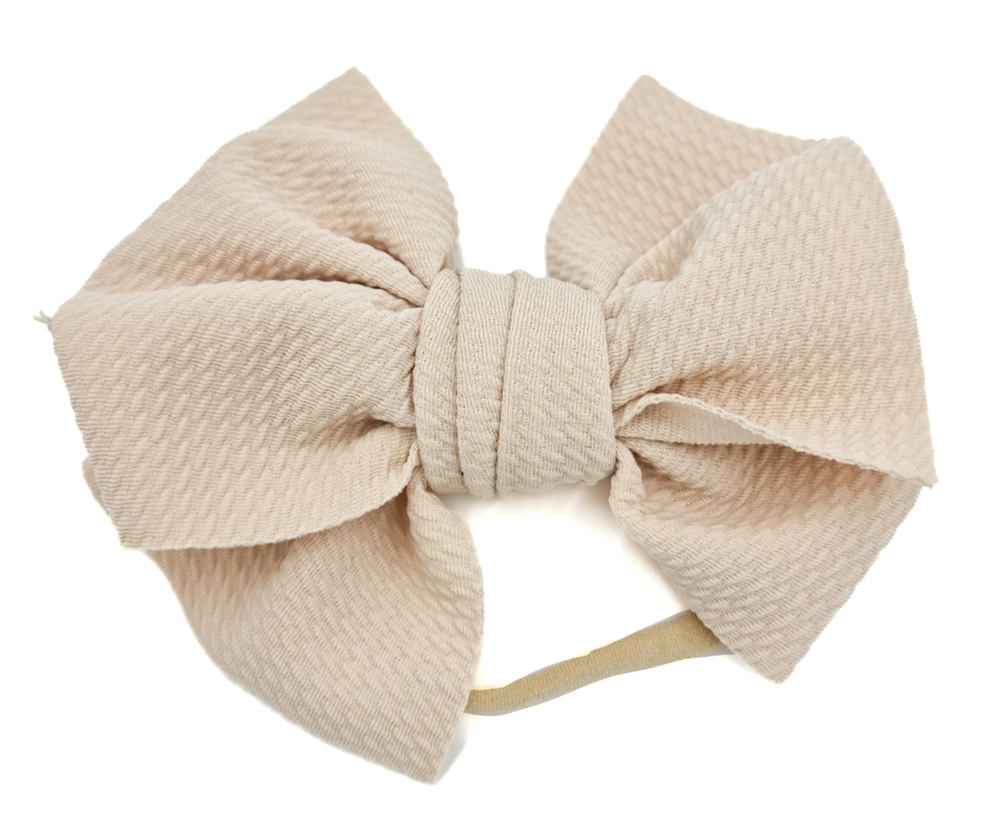 Large Ribbed Elastic Bow