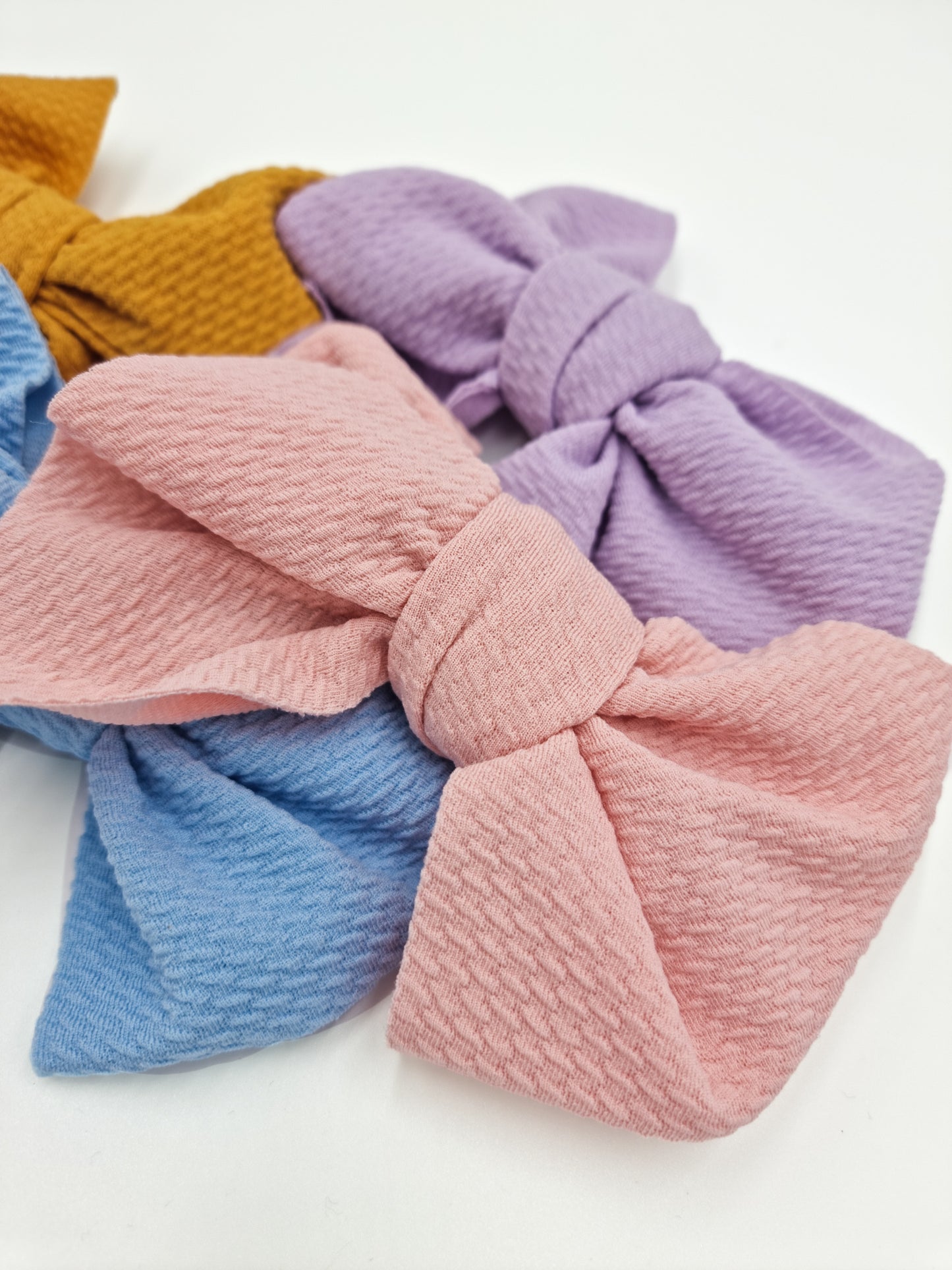 Large Ribbed Elastic Bow