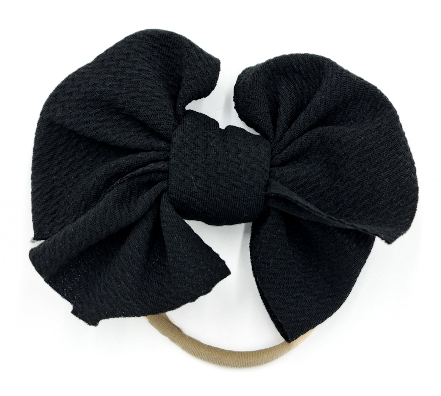 Large Ribbed Elastic Bow