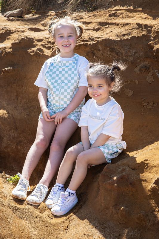 Checkered Tee & Shorts Set