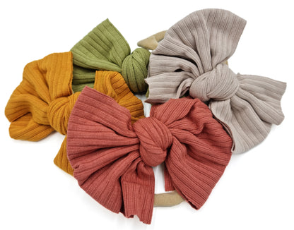 Ribbed Elastic Mini Bow