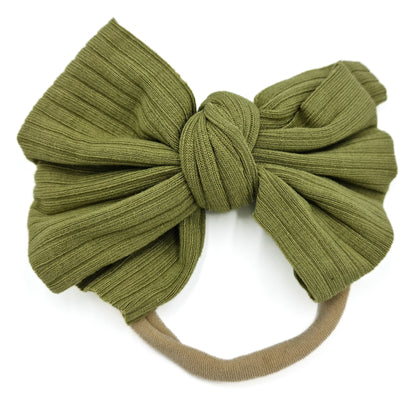 Ribbed Elastic Mini Bow