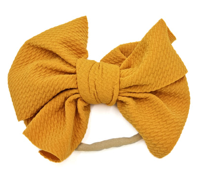 Large Ribbed Elastic Bow
