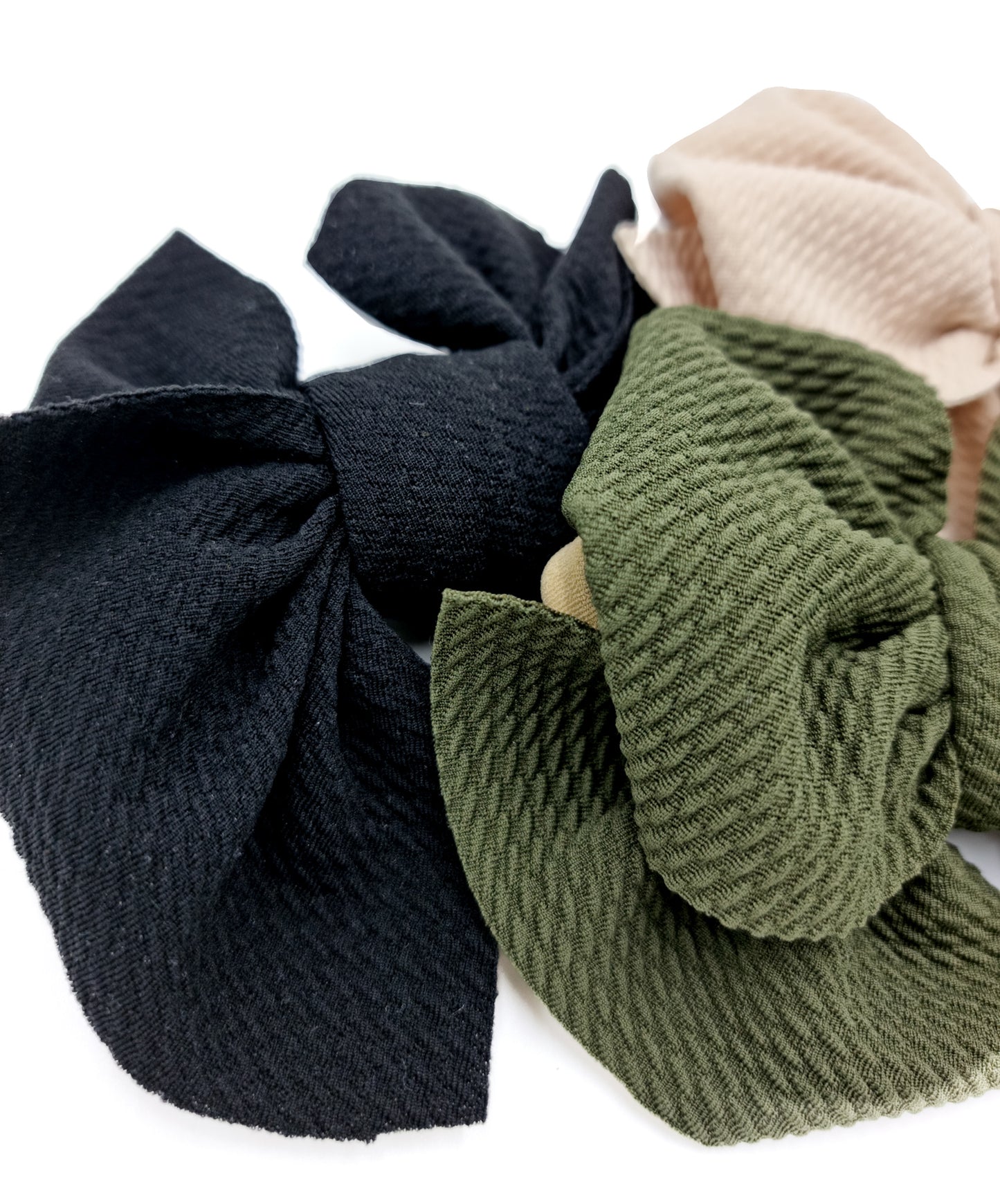 Large Ribbed Elastic Bow