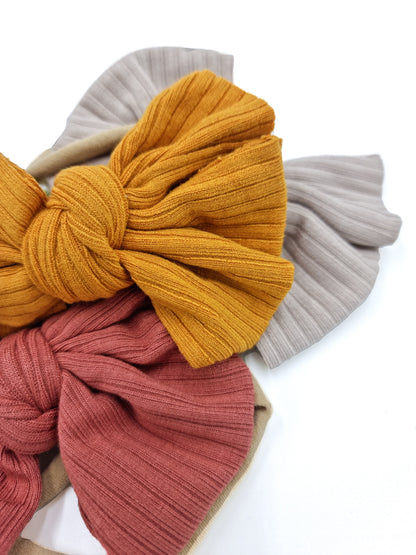Ribbed Elastic Mini Bow